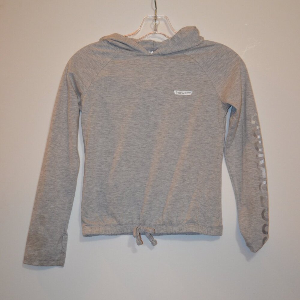 Hind Hoodie Grey Silver Sign on Left Sleeve Courageous Made Egypt M (10-12)